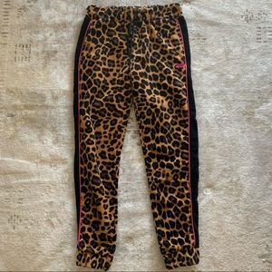 Dolls Kill Criminal Damage leopard fleece joggers